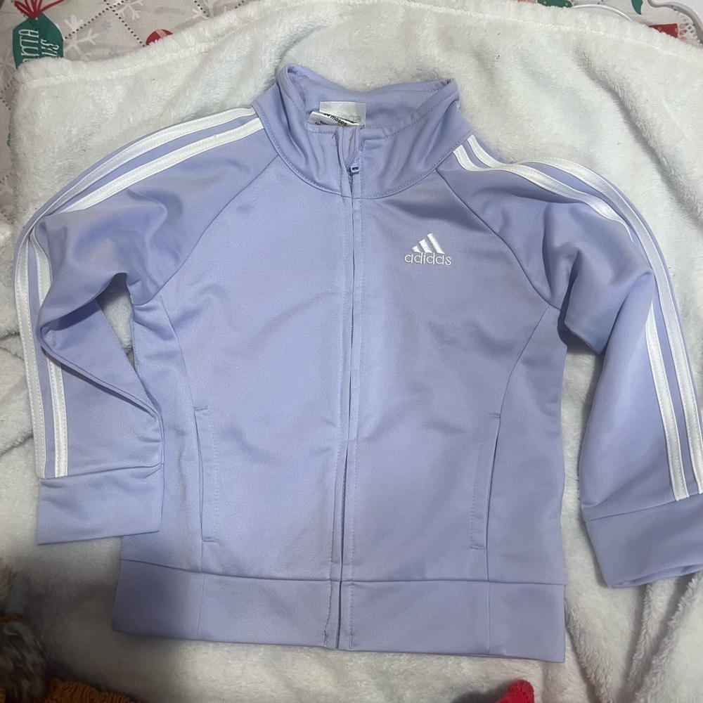 adidas Light Purple Swim Jacket